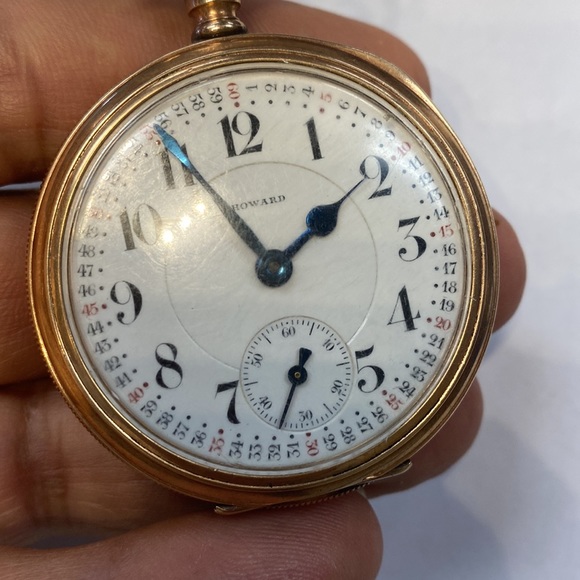 Antique Howard 19 Jewels Gold Poket Watch - Picture 11 of 11